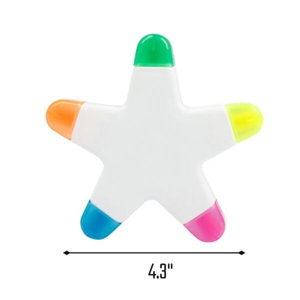 Five Color Star Shaped Highlighters Item No#12547 - Image 3