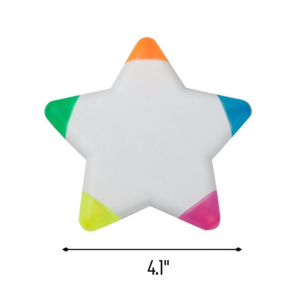 Five Color Star Shaped Highlighters Item No#12548 - Image 3