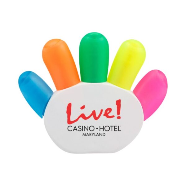 Five Color Finger Shaped Highlighters Item No#12553