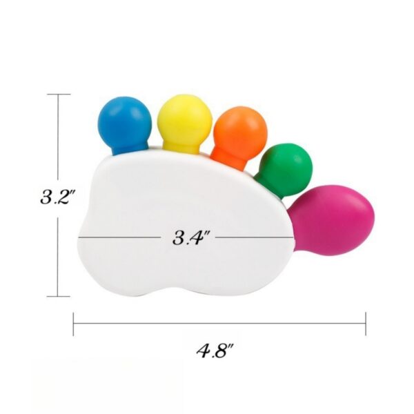 Five Color Toe Shaped Highlighters Item No#12555 - Image 3