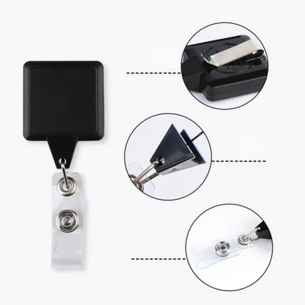 Retractable Badge Reel With Quick Release Buckle Item No#12638 - Image 3