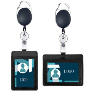 Retractable PU Leather Card Holder Item No#12642