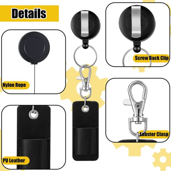 Retractable PU Leather Pen Sleeve Item No#12643 - Image 5