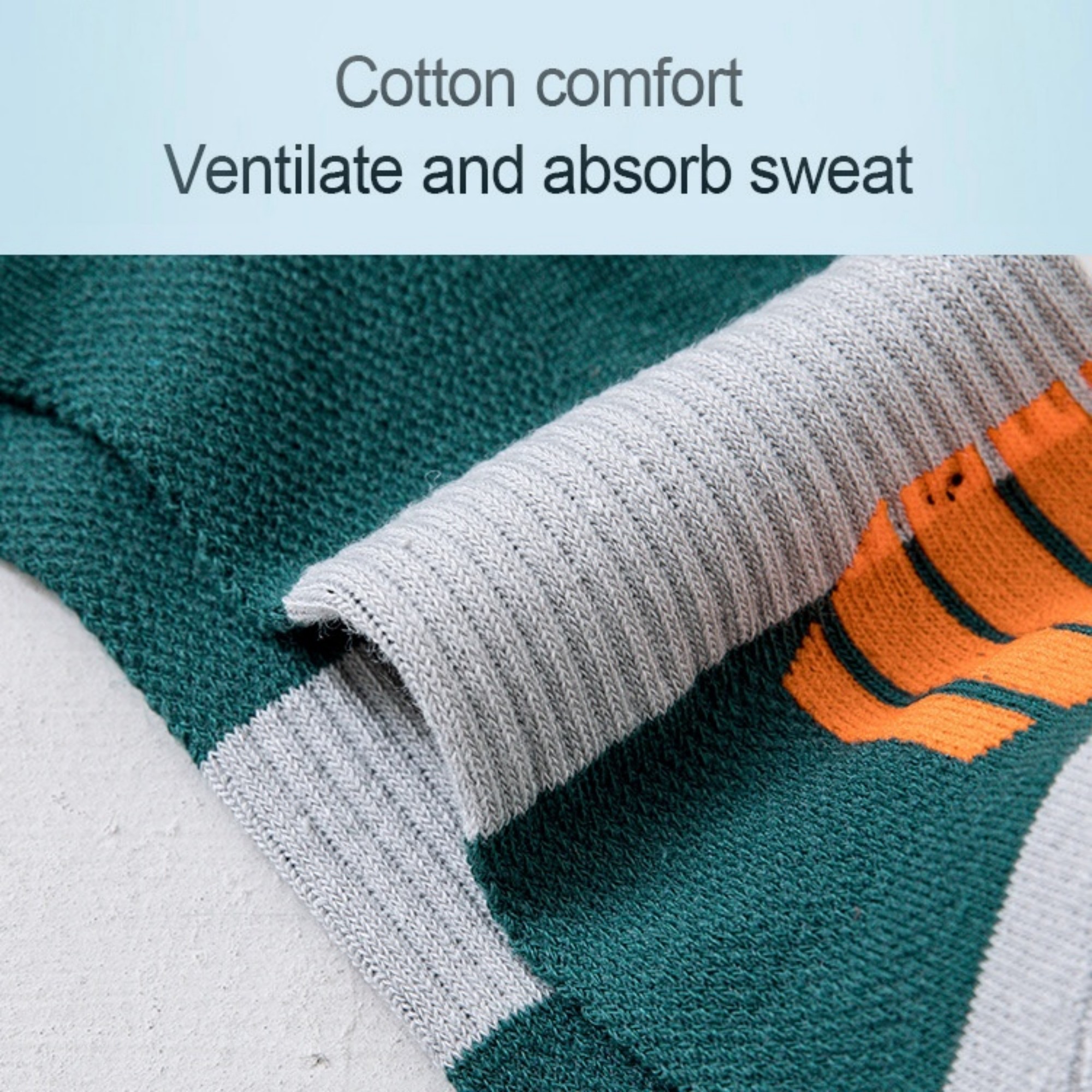 Men's Mid-Calf Sports Socks Item No#12652 - Image 4
