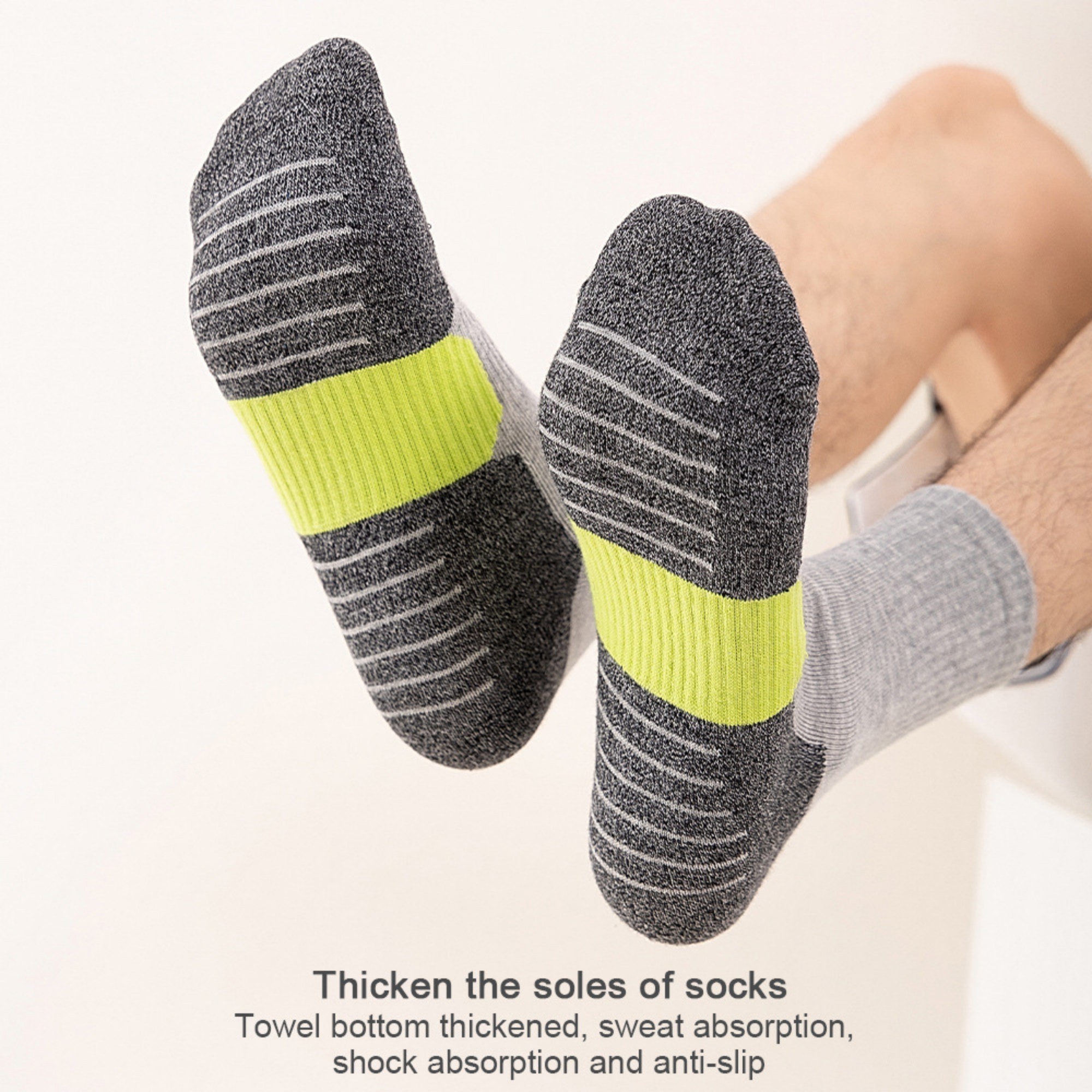 Men's Mid-Calf Athletic Socks Item No#12655 - Image 4