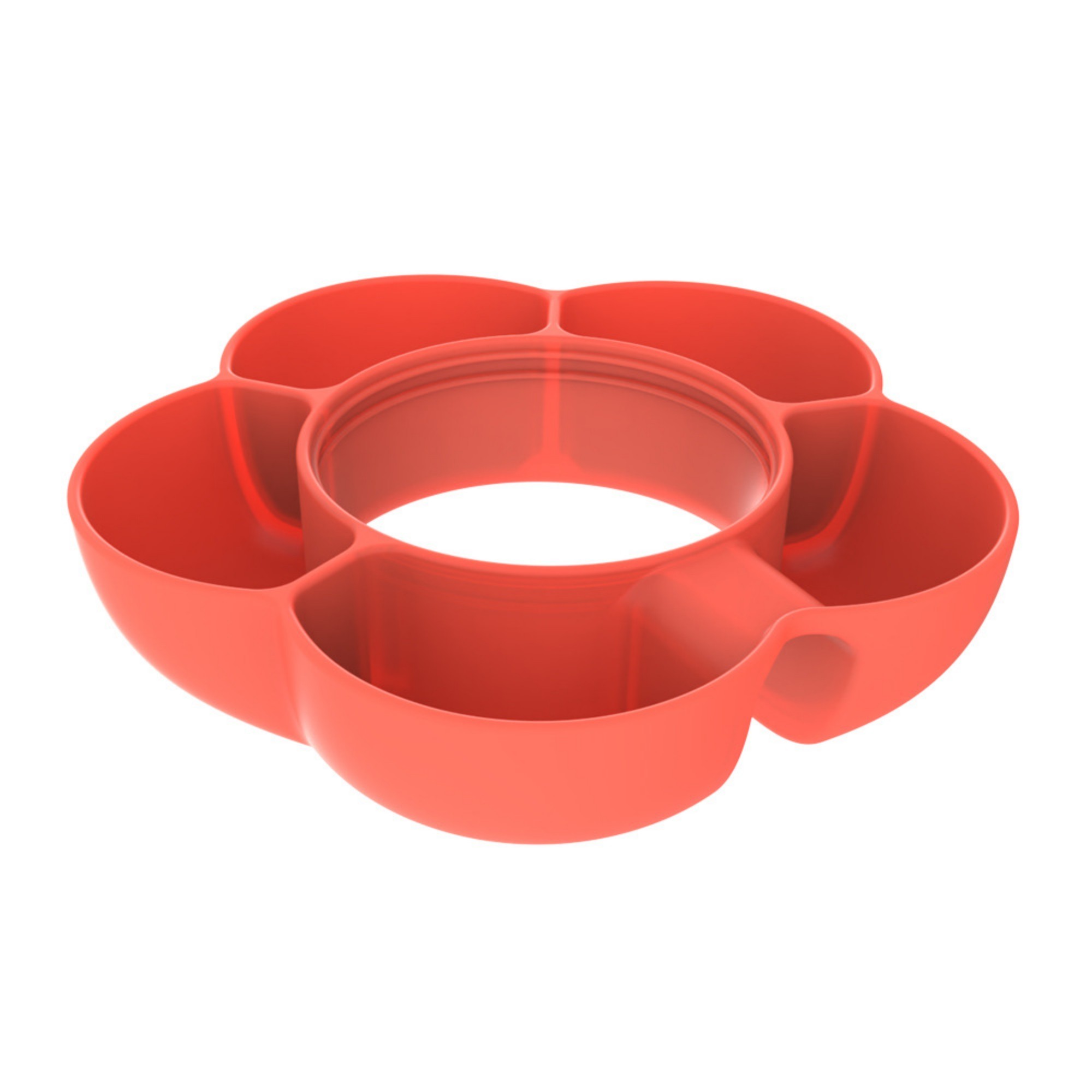 5 Compartment Silicone Snack Tray Item No#12691 - Image 4