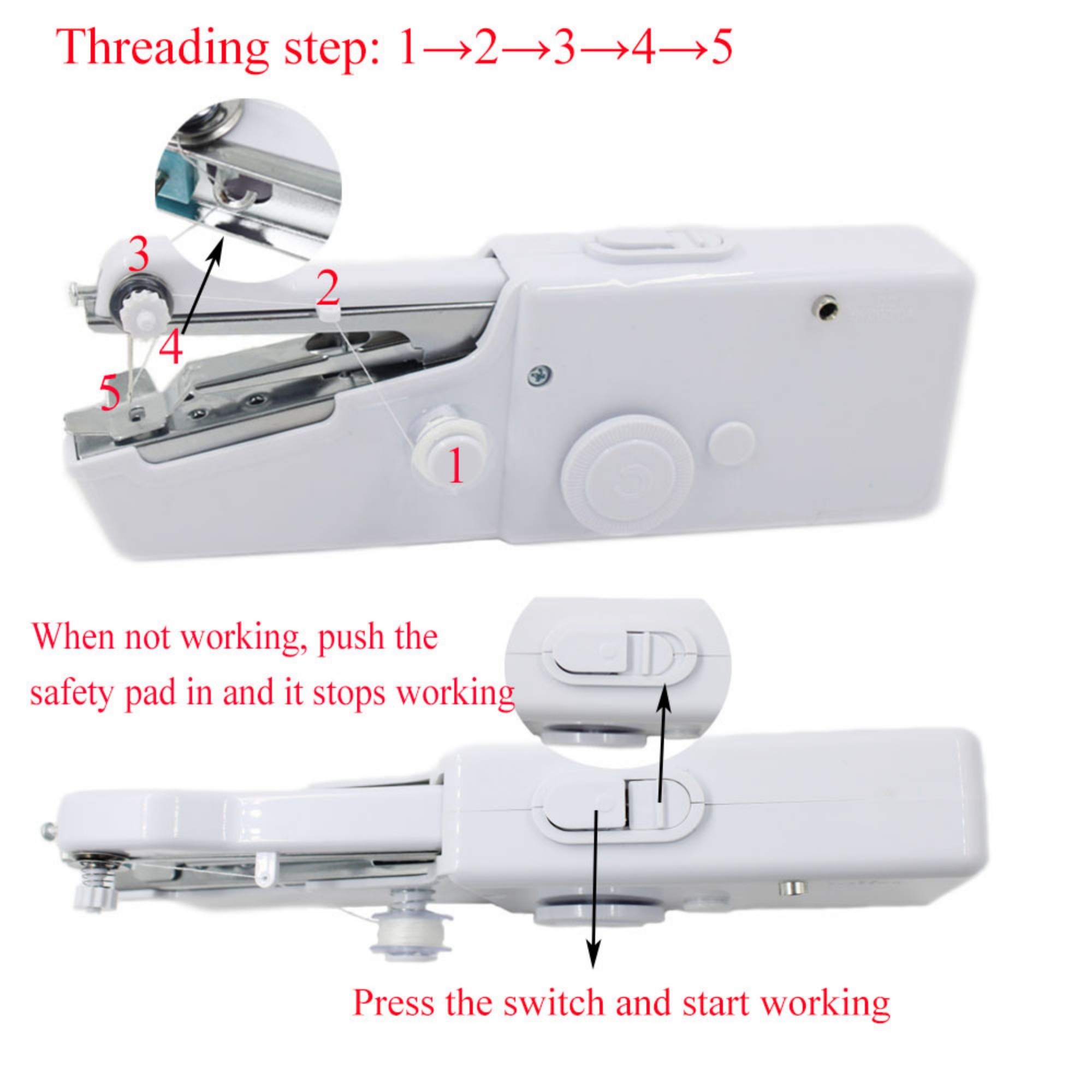 Portable Electric Handheld Sewing Machine Item No#12697 - Image 6