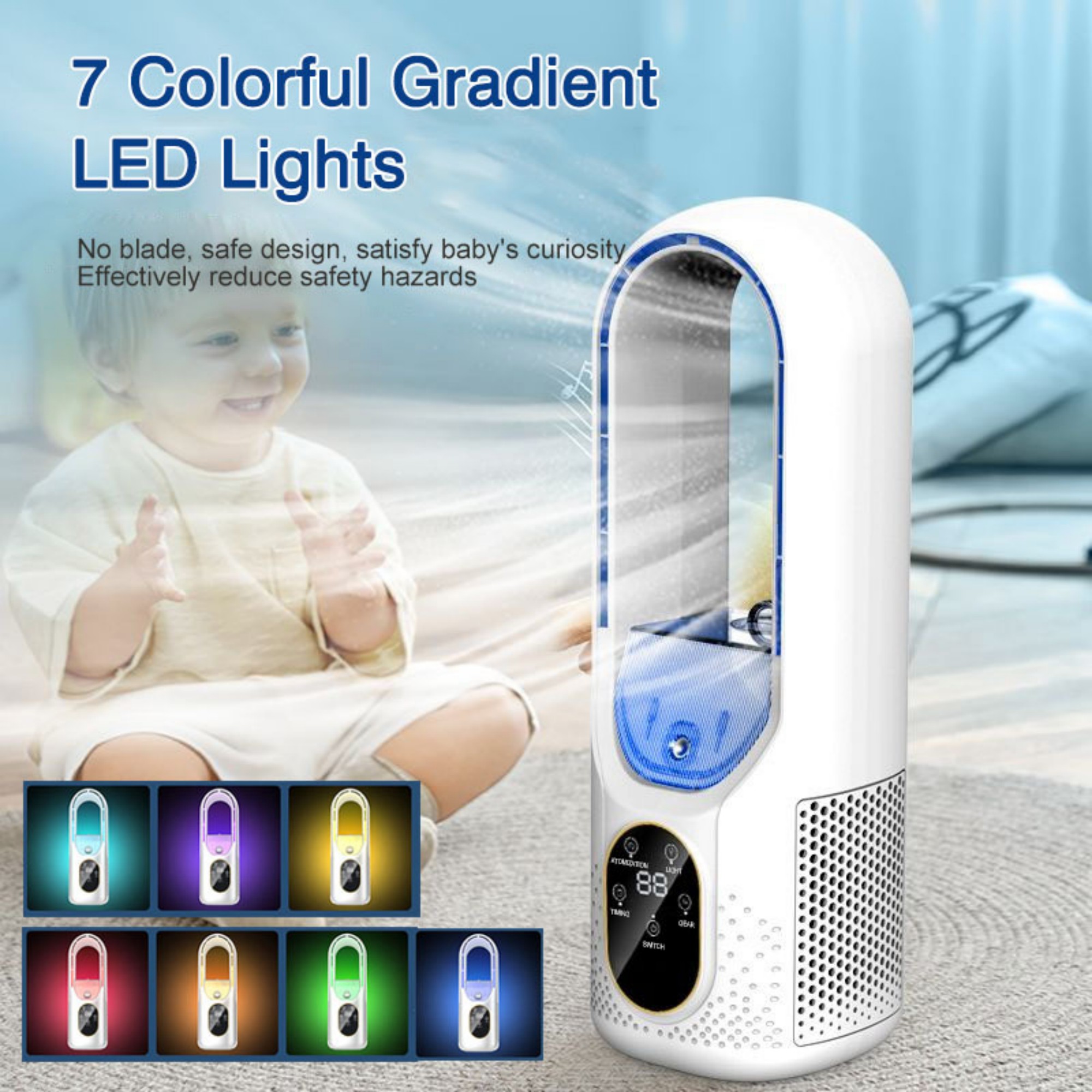 Bladeless Cooling Fan With 6 Speeds Item No#12704 - Image 10