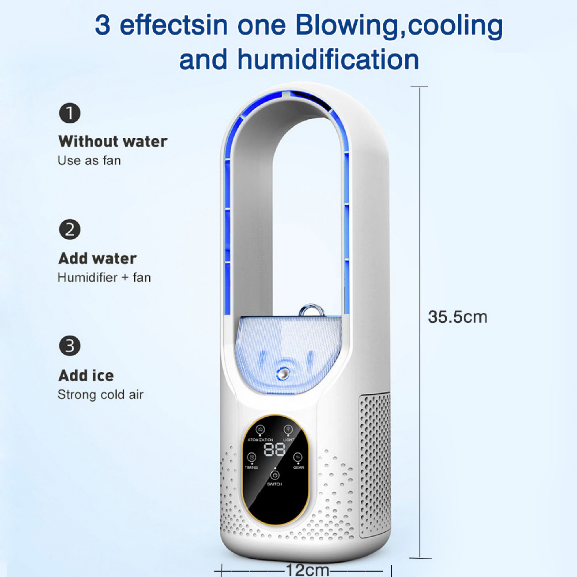 Bladeless Cooling Fan With 6 Speeds Item No#12704 - Image 3