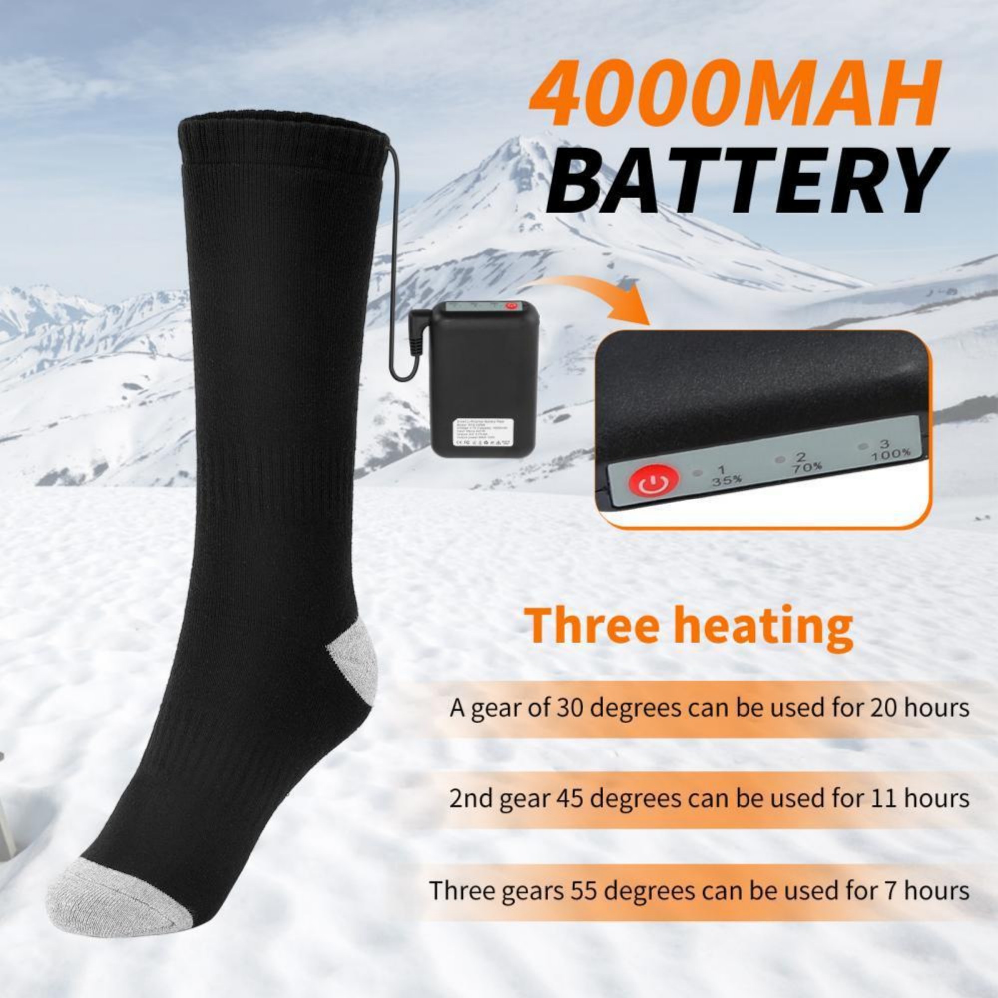 USB Heated Warming Socks Item No#12715 - Image 4