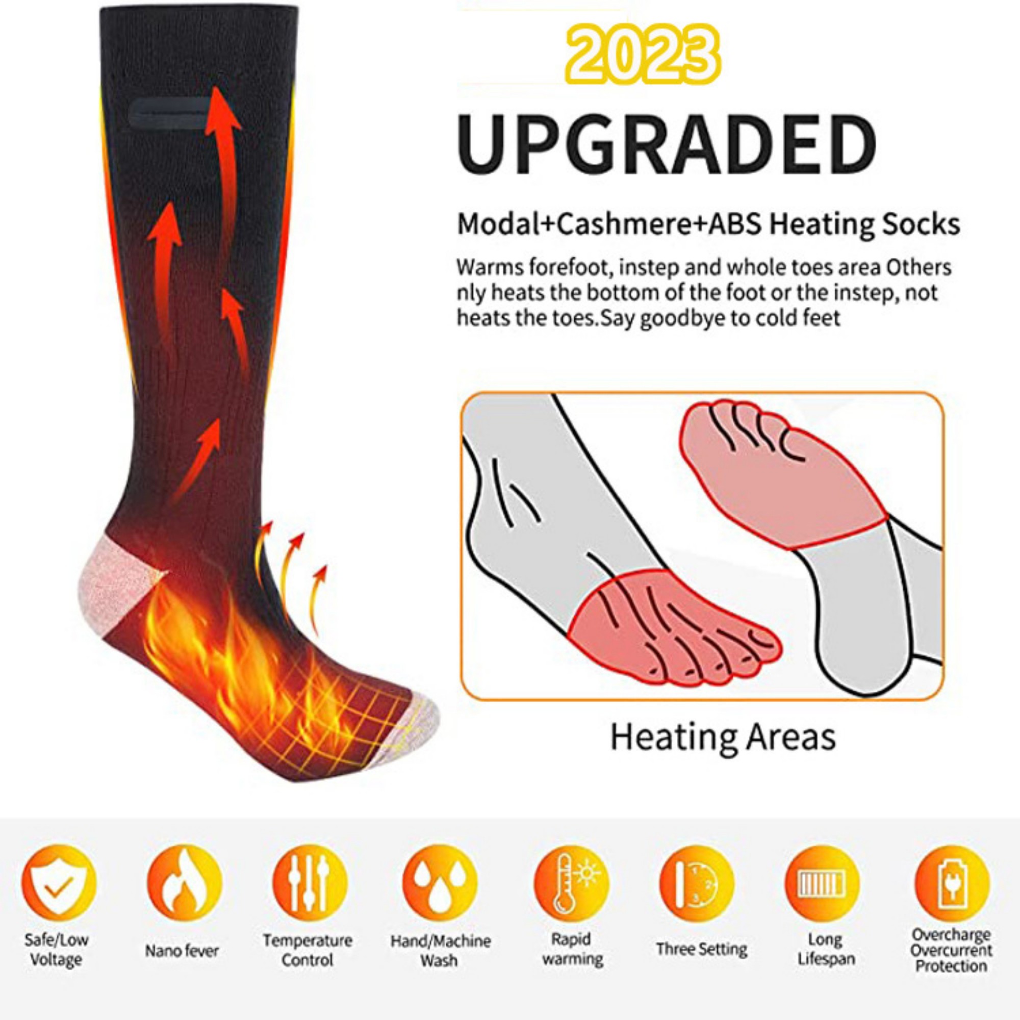 Rechargeable Battery Heating Socks Item No#12718 - Image 5