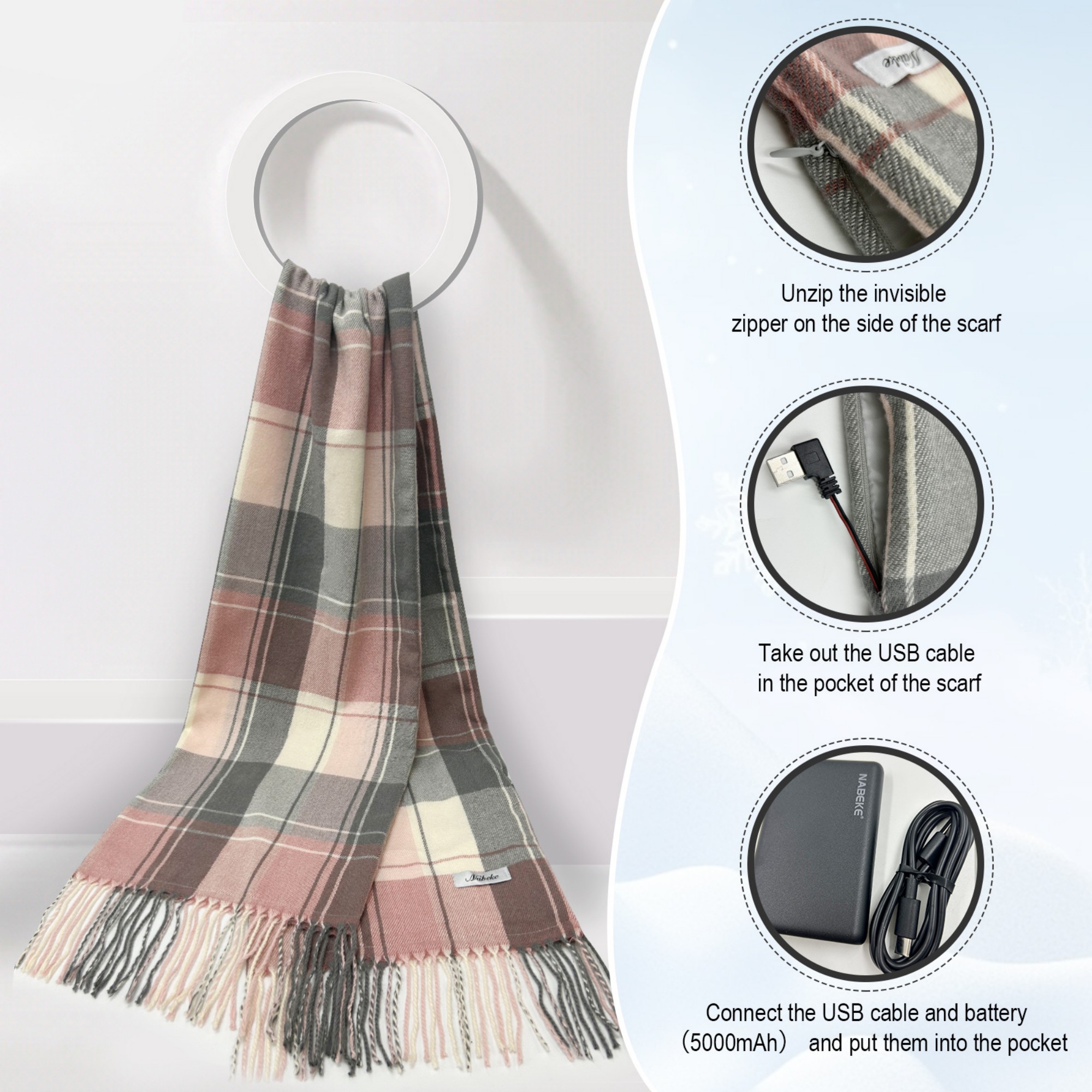 Winter Electric Heating Scarf Item No#12719 - Image 3