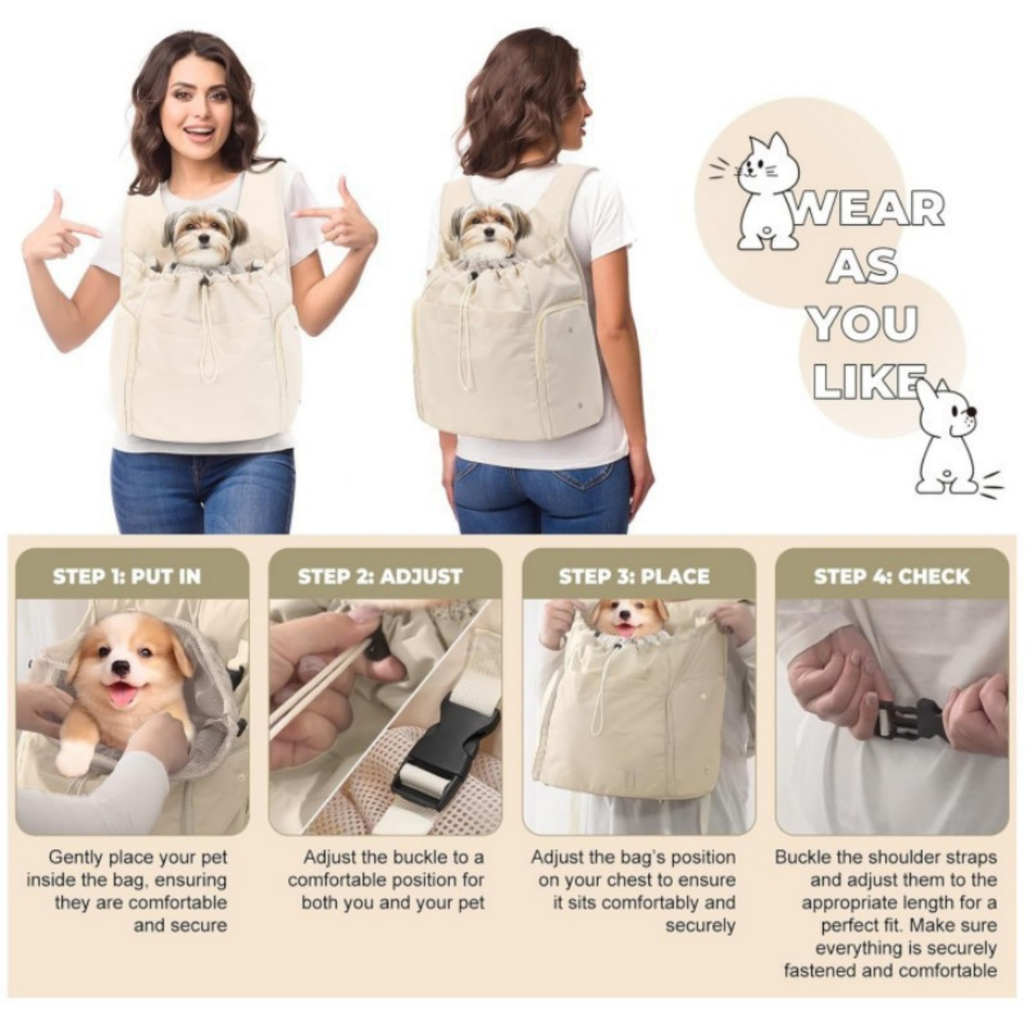 Dog Front Carrier Backpack Item No#12744 - Image 4