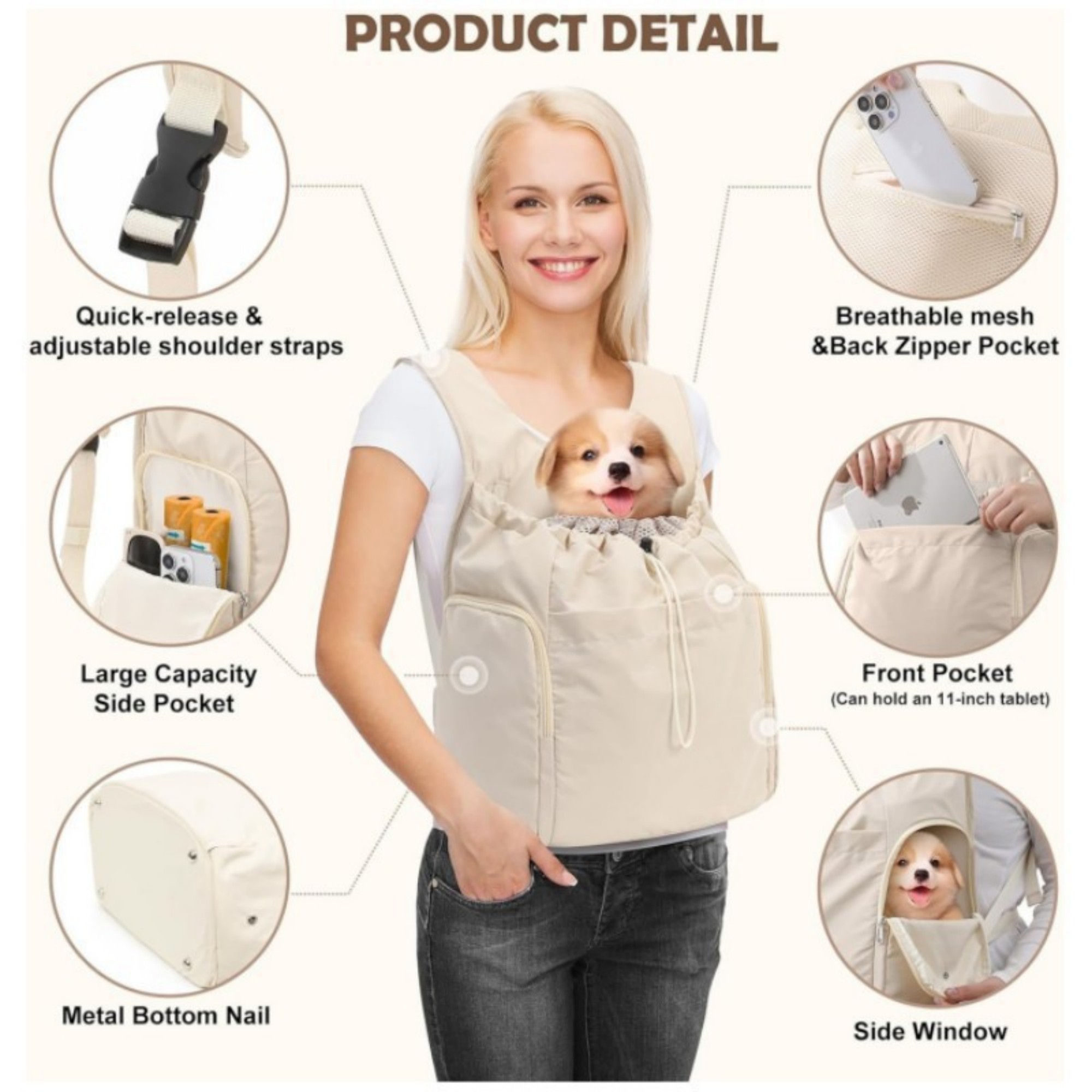 Dog Front Carrier Backpack Item No#12744 - Image 5