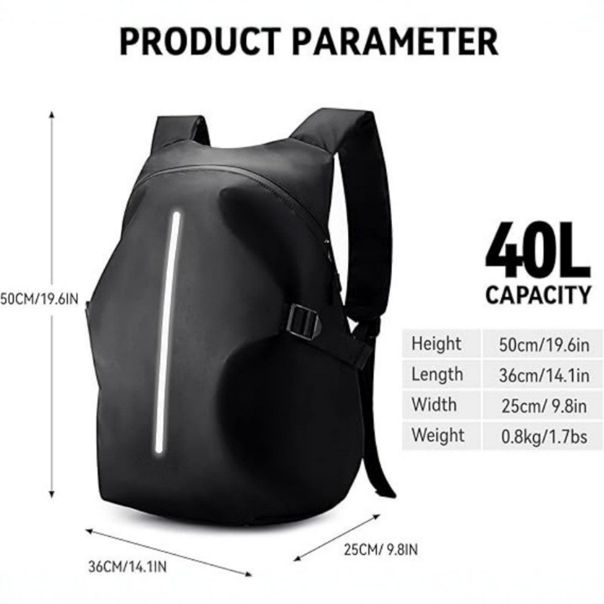 Waterproof Motorcycle Backpack Item No#12782 - Image 3