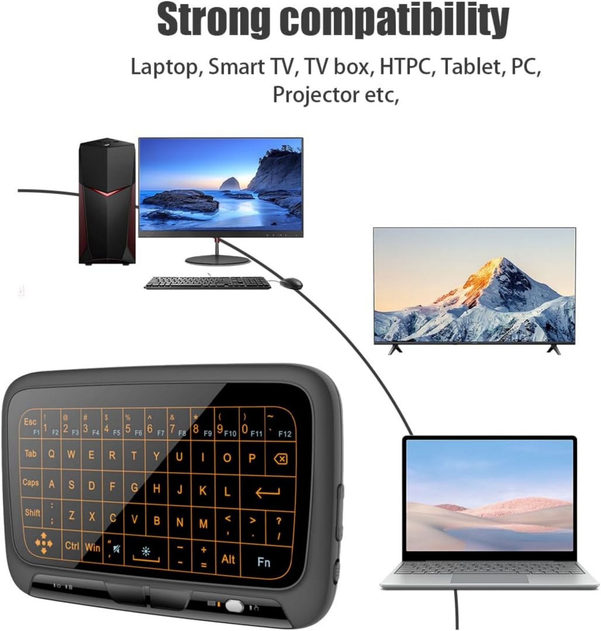 Mini Wireless Keyboard With Touchpad Item No#12932 - Image 5