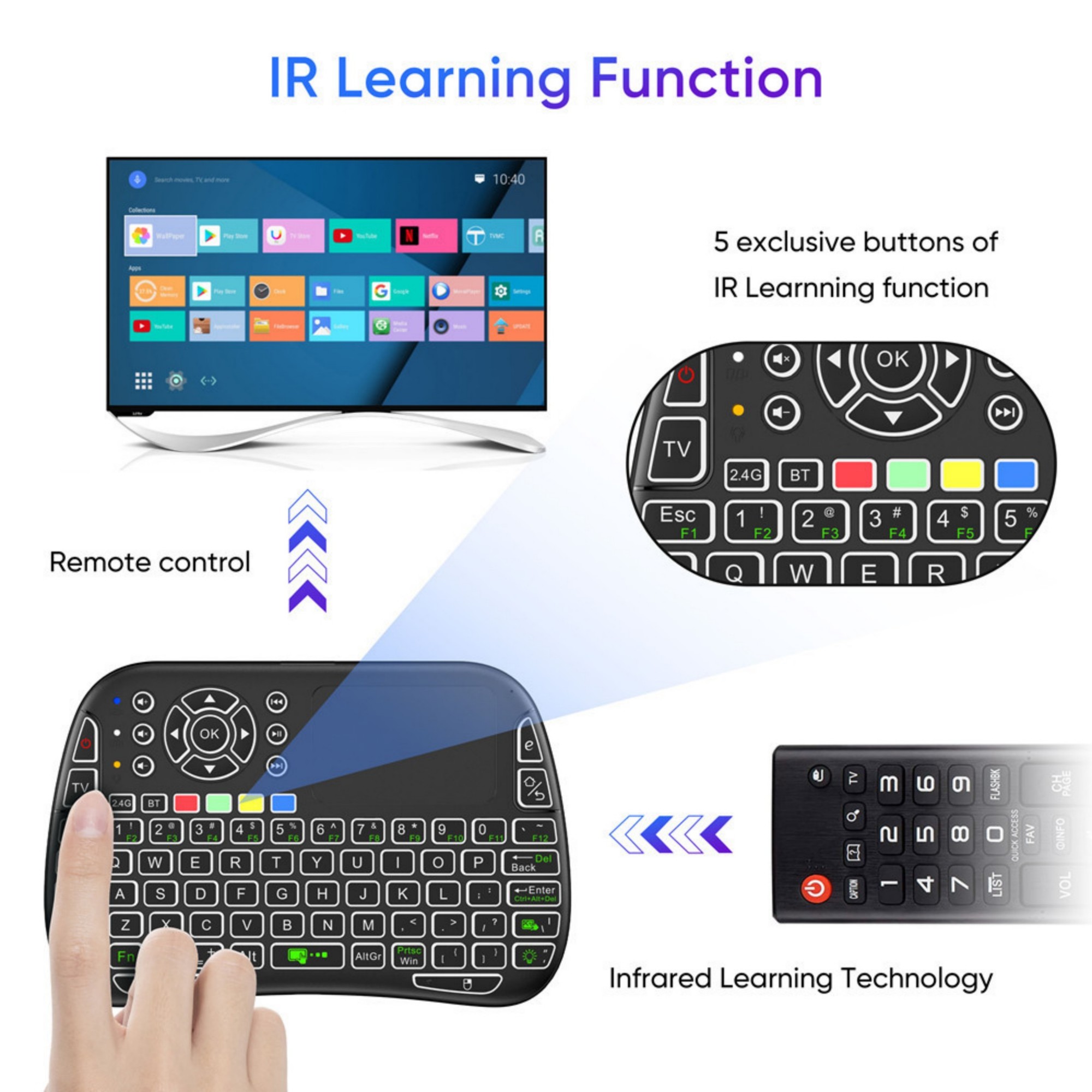Mini Voice Bluetooth Keyboard With Touchpad Item No#12934 - Image 5