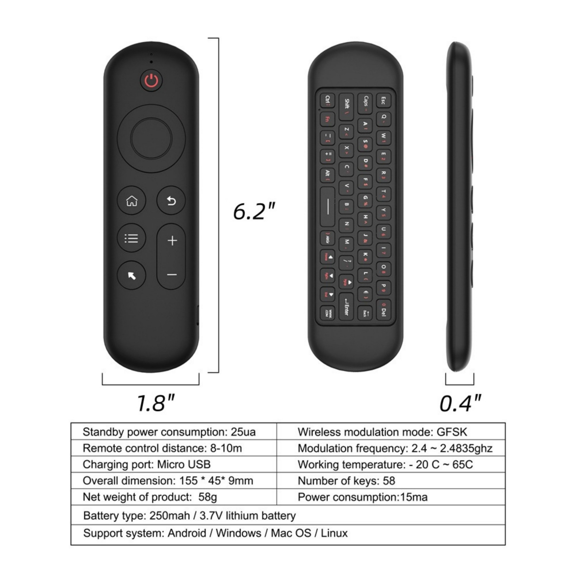 Air Mouse Remote Control Item No#12942 - Image 3