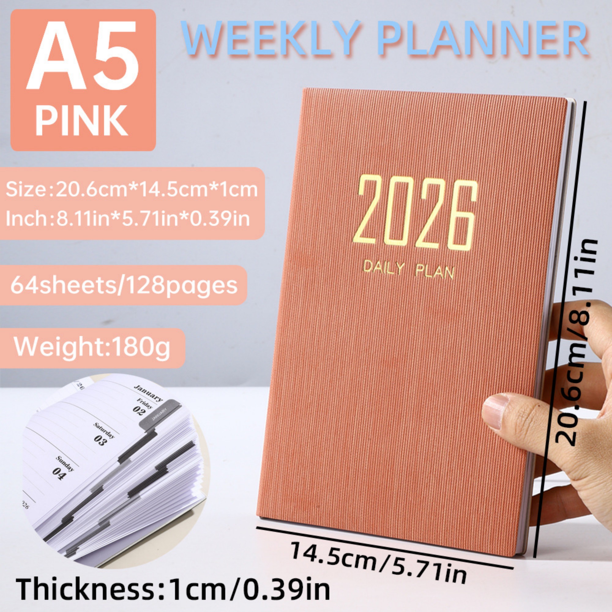 A5 2026 Daily Planner Item No#12986 - Image 10