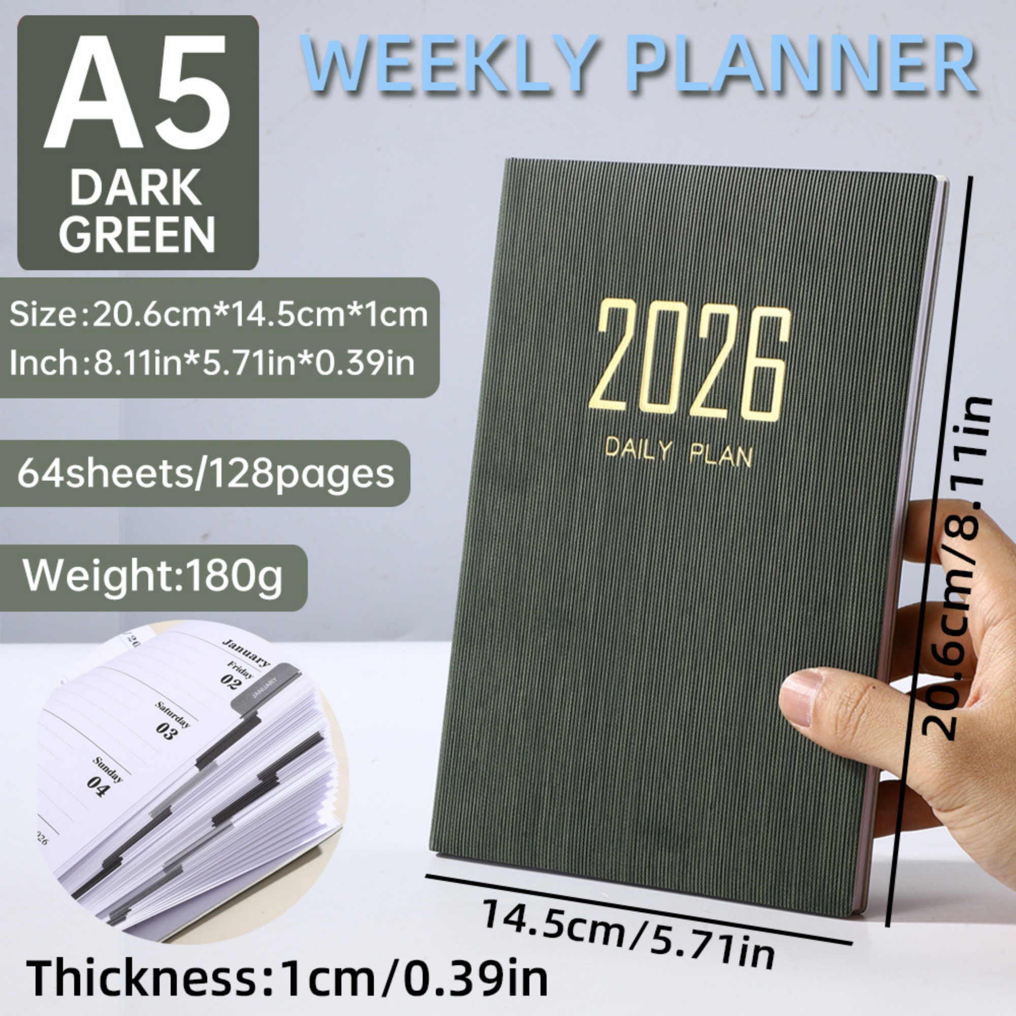 A5 2026 Daily Planner Item No#12986 - Image 13