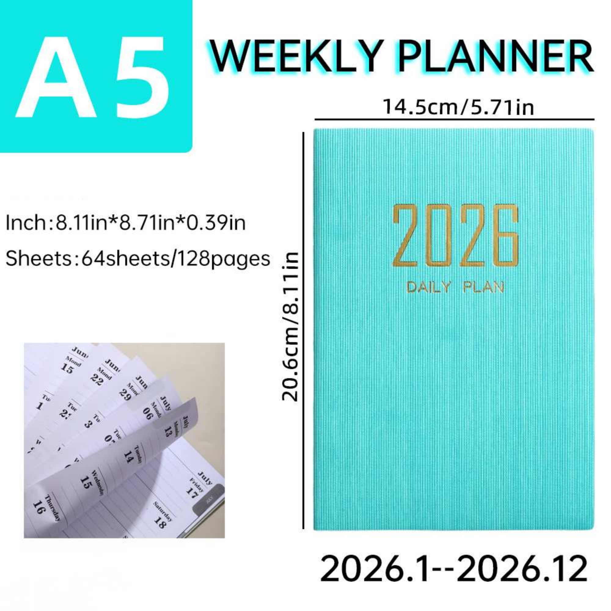 A5 2026 Daily Planner Item No#12986 - Image 3