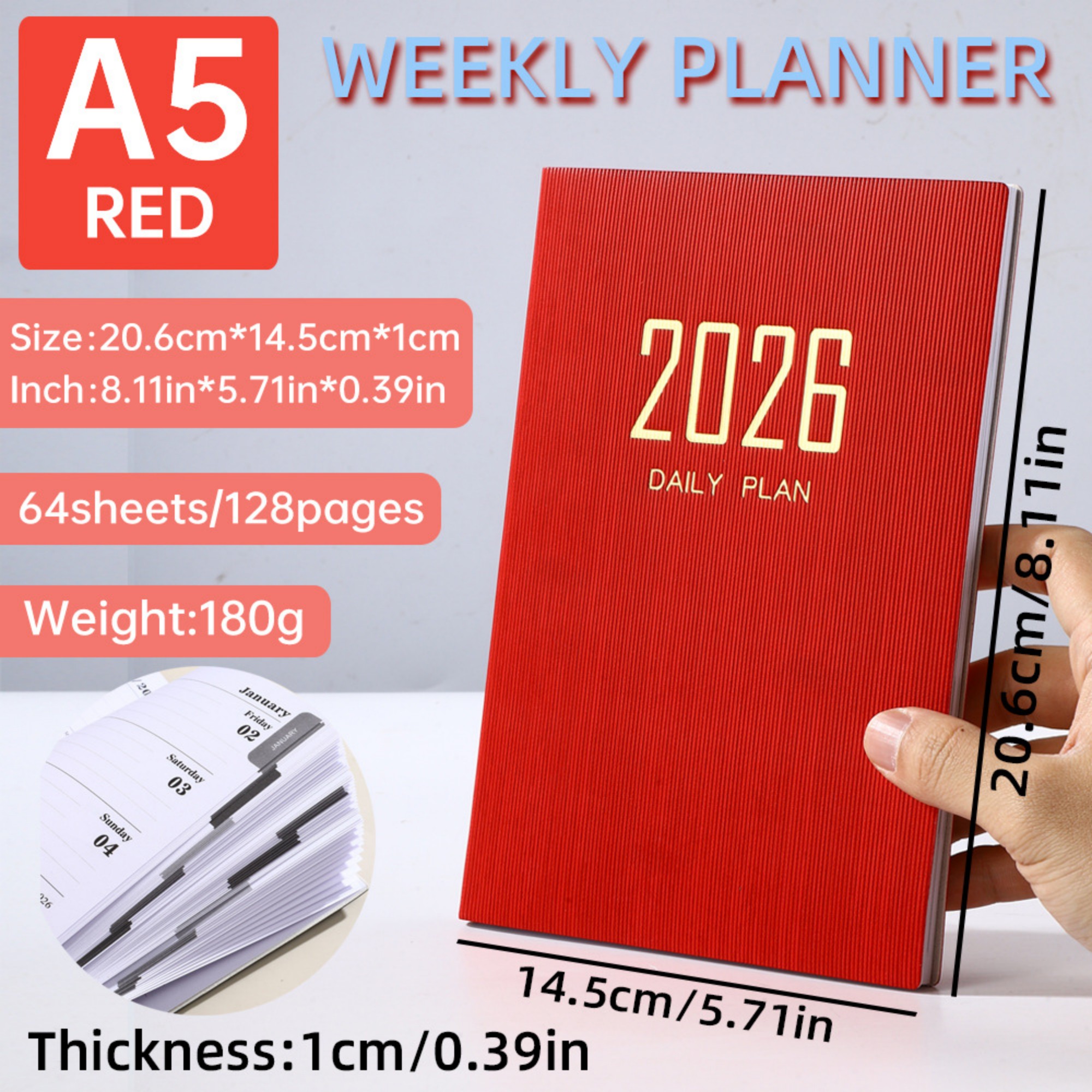 A5 2026 Daily Planner Item No#12986 - Image 8