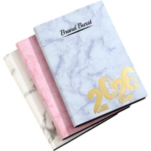 2026 A5 360 Pages Marble Planner Item No#11800