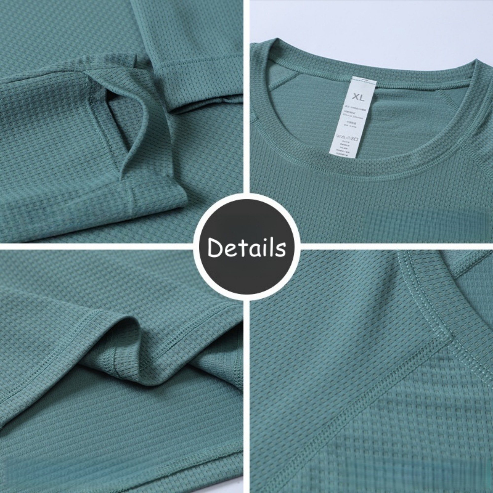 Unisex Long Sleeve Crewneck Breathable T-Shirt Item No#11838 - Image 4