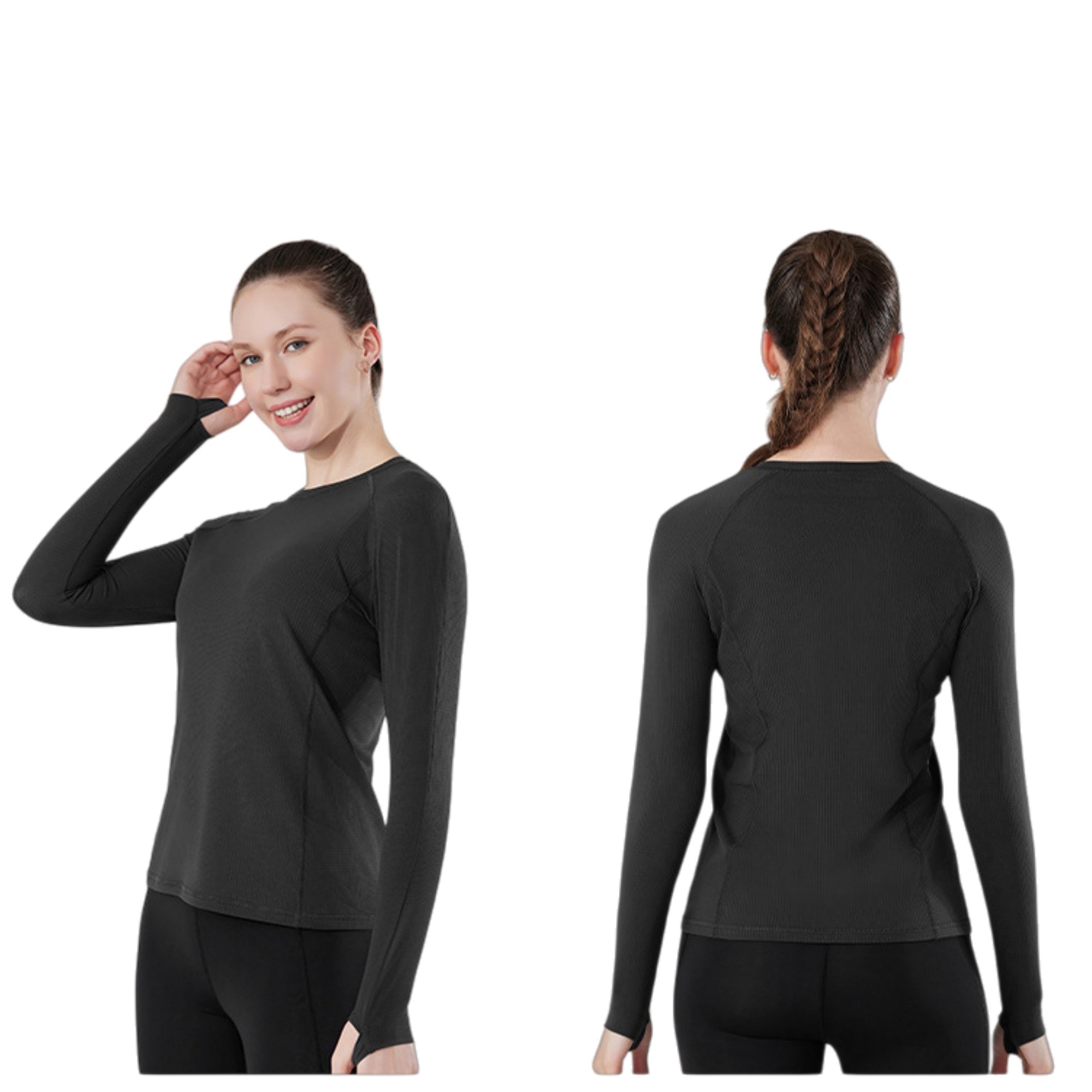 Unisex Long Sleeve Crewneck Breathable T-Shirt Item No#11838 - Image 6
