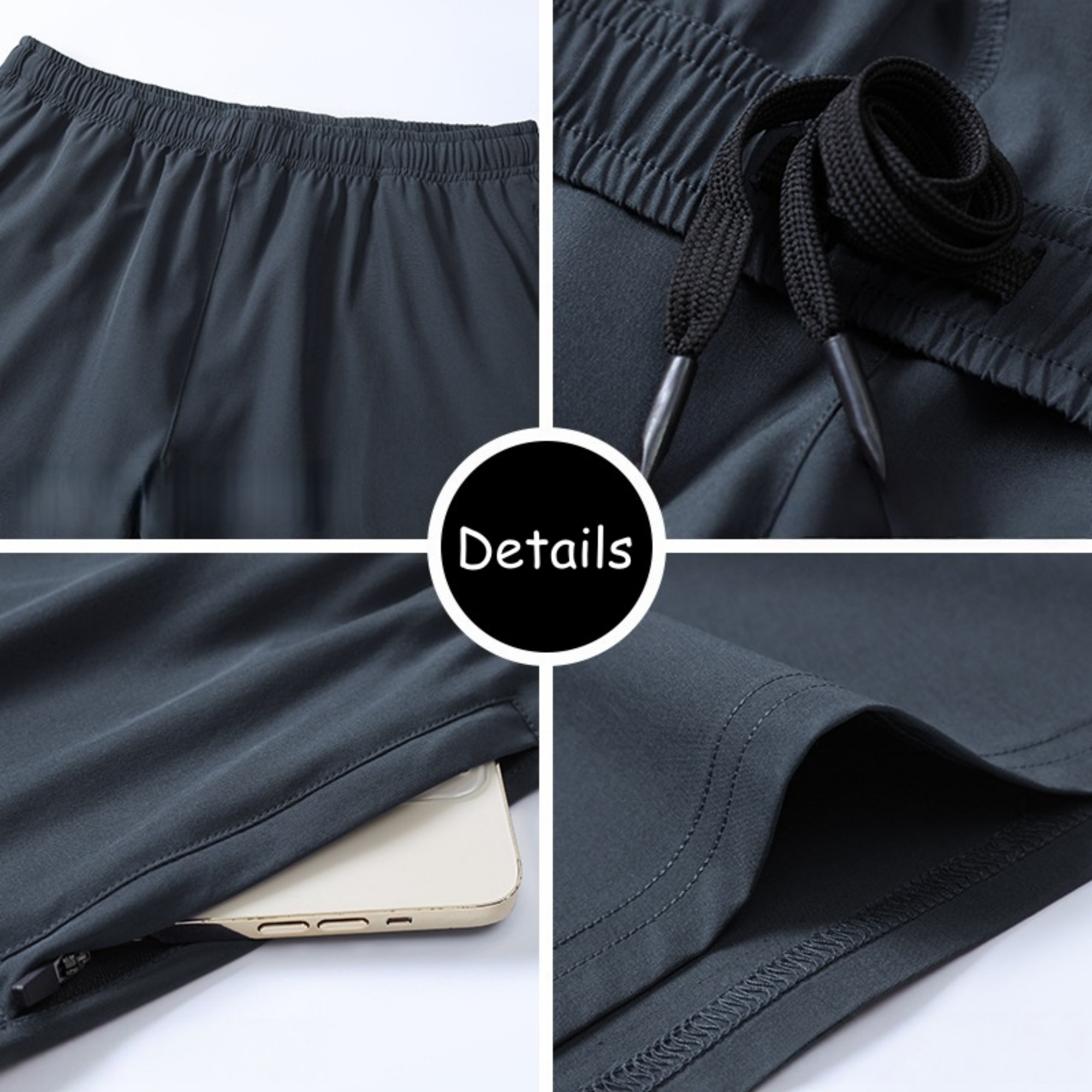 Men's Quick Dry Workout Shorts With Pockets Item No#11845 - Image 4