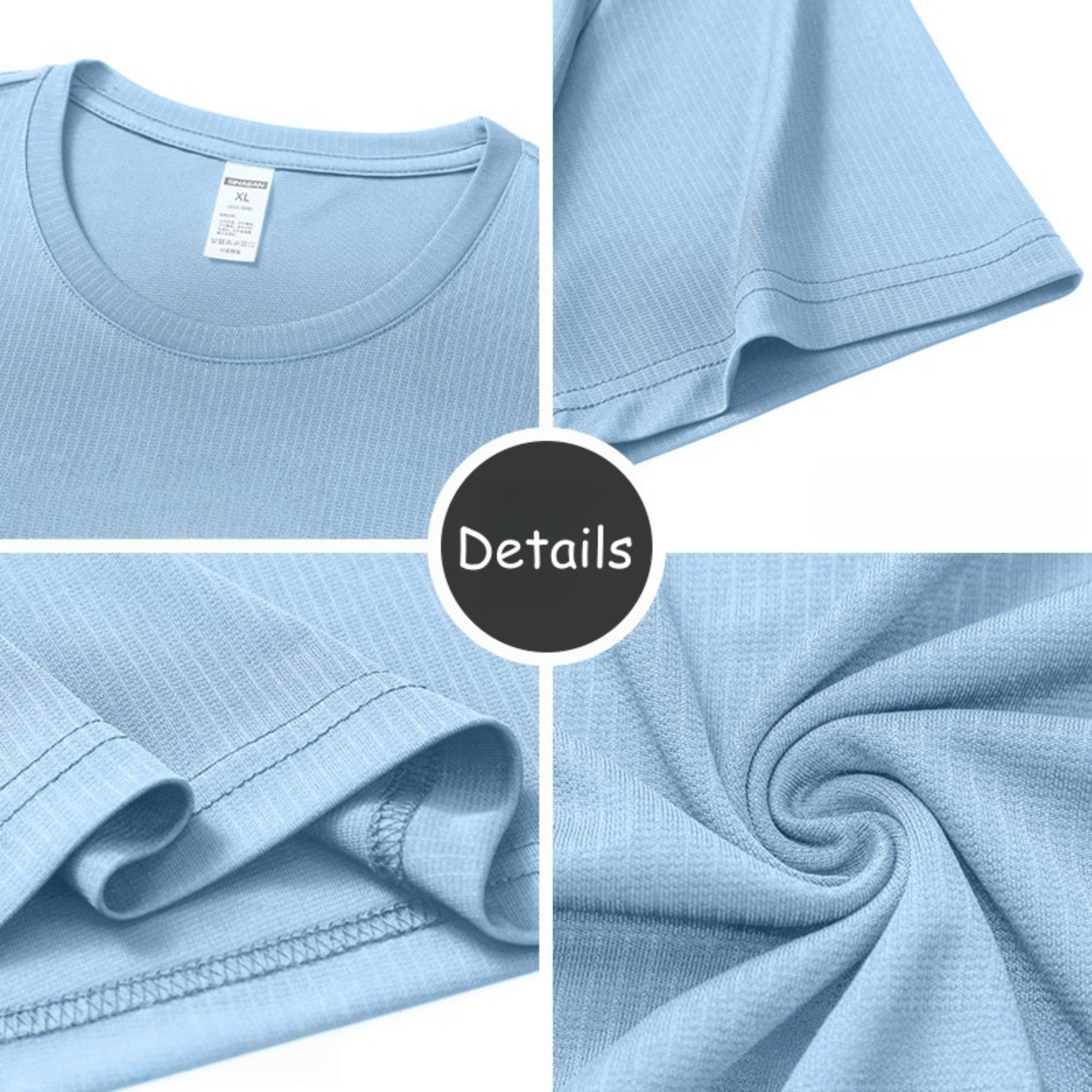 Men's Athletic Round Neck Sleeve T-Shirt Item No#11851 - Image 4