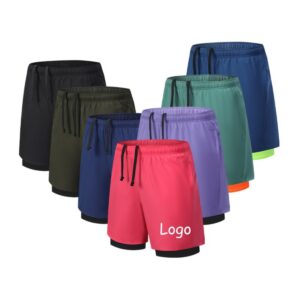 Men's 2-In-1 Quick Dry Shorts With Zipper Pockets Item No#11852