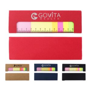 Sticky Note Pad With Built-in Ruler Item No#11864