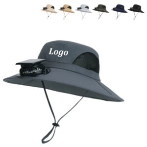 Wide Brim Sun Hat With A Solar Fan Item No#11873
