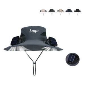 Wide Brim Sun Hat With 2 Solar Fans Item No#11874