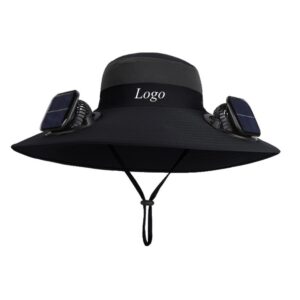 Summer Dual Solar Powered Wide Brim Fan Hat Item No#11875