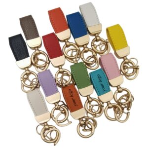 PU Keychain With Anti-Lost D Ring Item No#11889