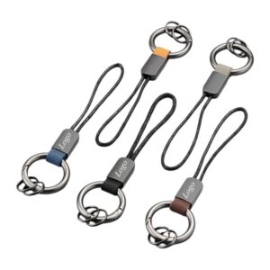 Microfiber Leather Keychain With Wrist Lanyard And Frosted Buckle Item No#11895