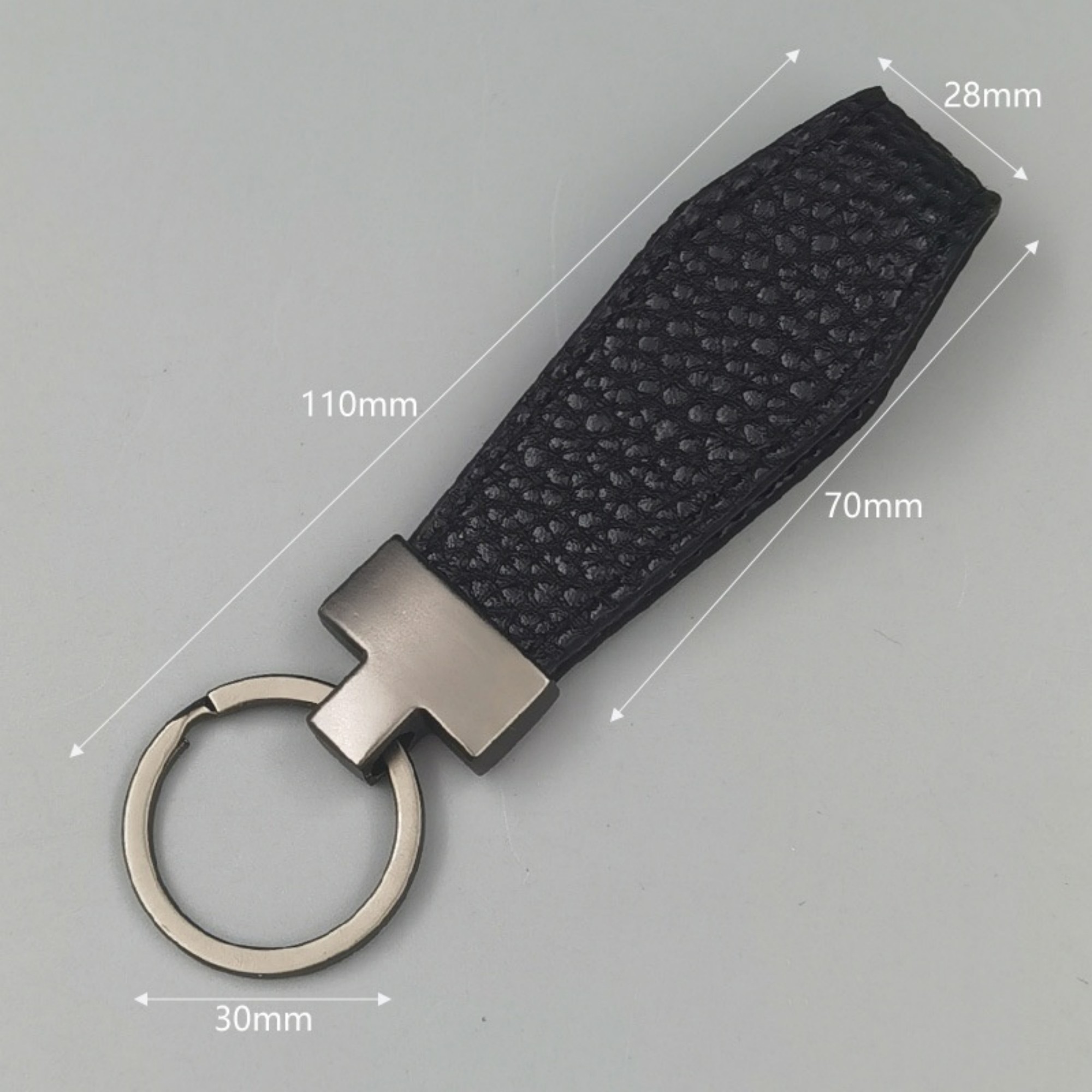 PU Leather Keychain With Polished Metal Accents Item No#11896 - Image 3