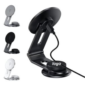360 Degree Rotation Magnetic Phone Mount With 15W Fast Wireless Charger Item No#11922