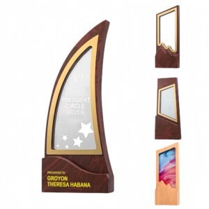 Irregular Border Marble Crystal Trophy Item No#11951