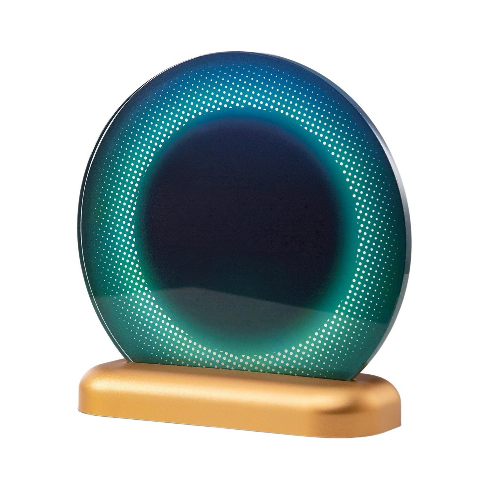 Round Crystal Trophy With Aluminum Base Item No#11959 - Image 2