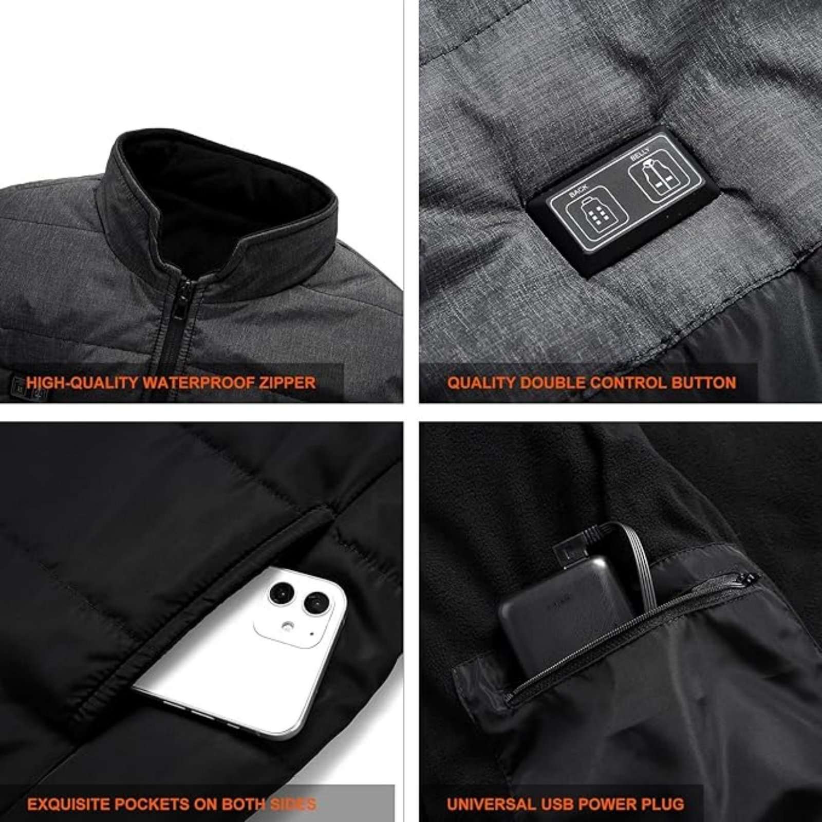 17 Zones Dual Controls Heated Vest Item No#11964 - Image 4